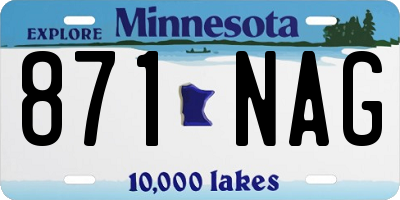 MN license plate 871NAG