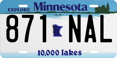 MN license plate 871NAL