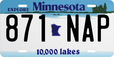 MN license plate 871NAP