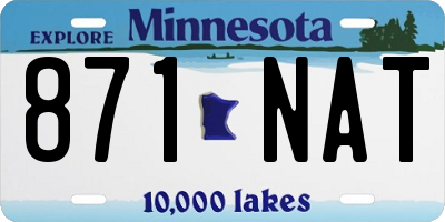 MN license plate 871NAT