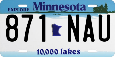 MN license plate 871NAU