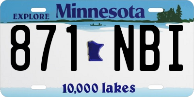 MN license plate 871NBI