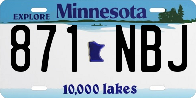 MN license plate 871NBJ