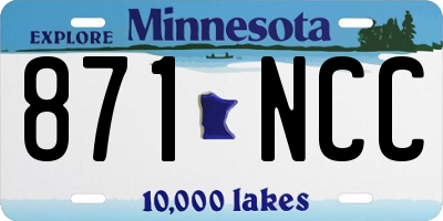 MN license plate 871NCC