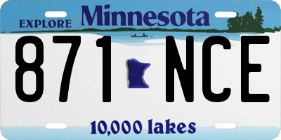 MN license plate 871NCE