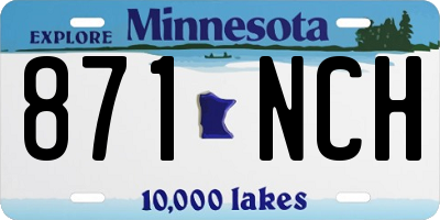 MN license plate 871NCH
