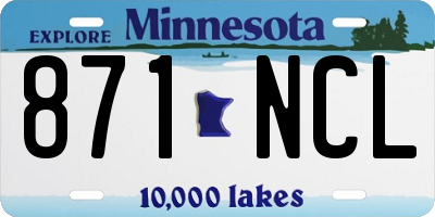 MN license plate 871NCL