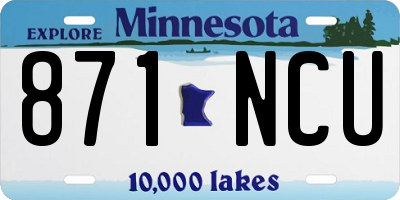 MN license plate 871NCU
