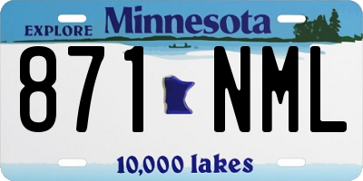 MN license plate 871NML