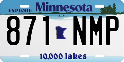 MN license plate 871NMP