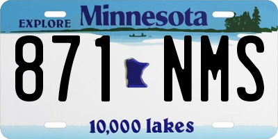 MN license plate 871NMS