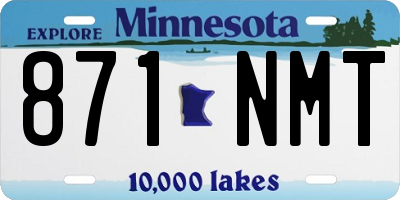 MN license plate 871NMT