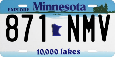 MN license plate 871NMV