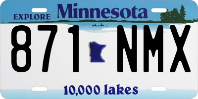 MN license plate 871NMX