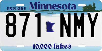 MN license plate 871NMY