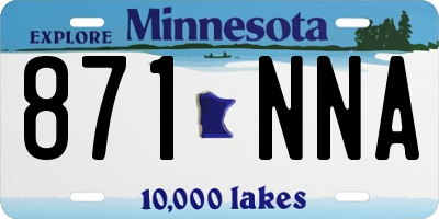 MN license plate 871NNA