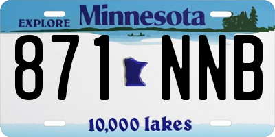 MN license plate 871NNB