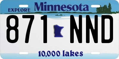 MN license plate 871NND