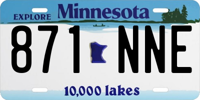 MN license plate 871NNE