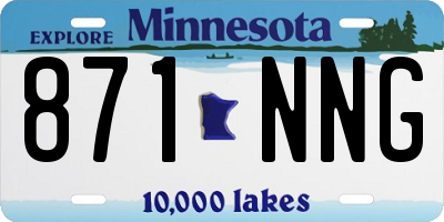 MN license plate 871NNG