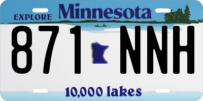 MN license plate 871NNH
