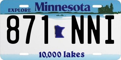 MN license plate 871NNI