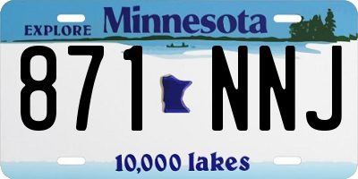 MN license plate 871NNJ