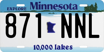 MN license plate 871NNL