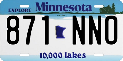MN license plate 871NNO