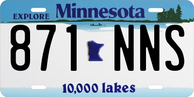 MN license plate 871NNS
