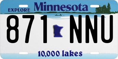 MN license plate 871NNU