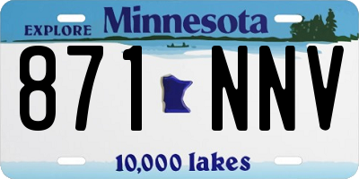 MN license plate 871NNV
