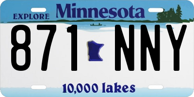 MN license plate 871NNY