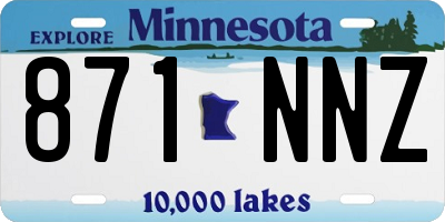 MN license plate 871NNZ