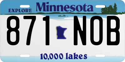 MN license plate 871NOB