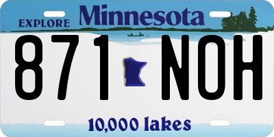 MN license plate 871NOH