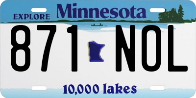 MN license plate 871NOL