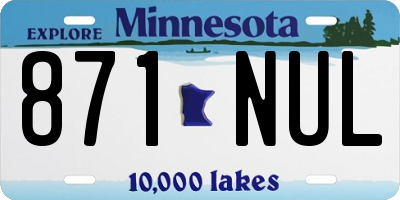 MN license plate 871NUL