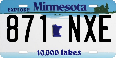 MN license plate 871NXE