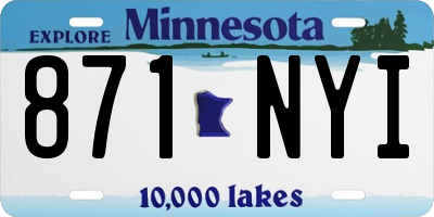 MN license plate 871NYI