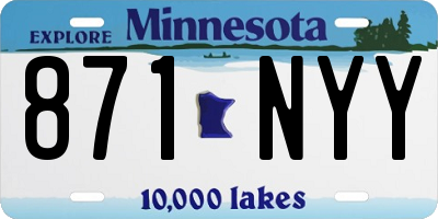 MN license plate 871NYY