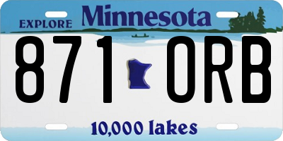 MN license plate 871ORB