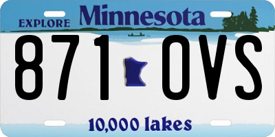 MN license plate 871OVS