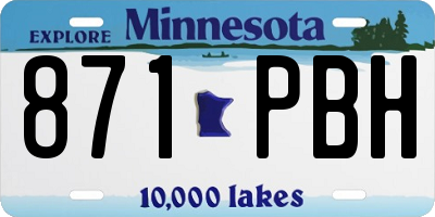 MN license plate 871PBH