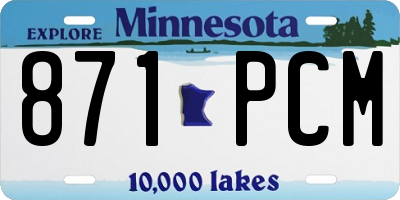 MN license plate 871PCM