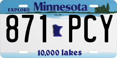 MN license plate 871PCY