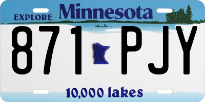 MN license plate 871PJY