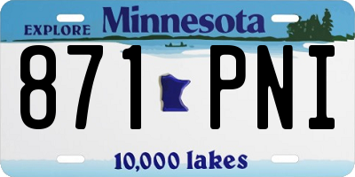 MN license plate 871PNI