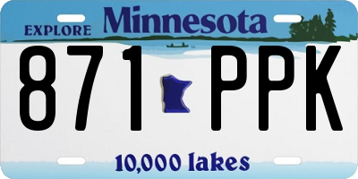 MN license plate 871PPK