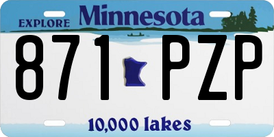 MN license plate 871PZP